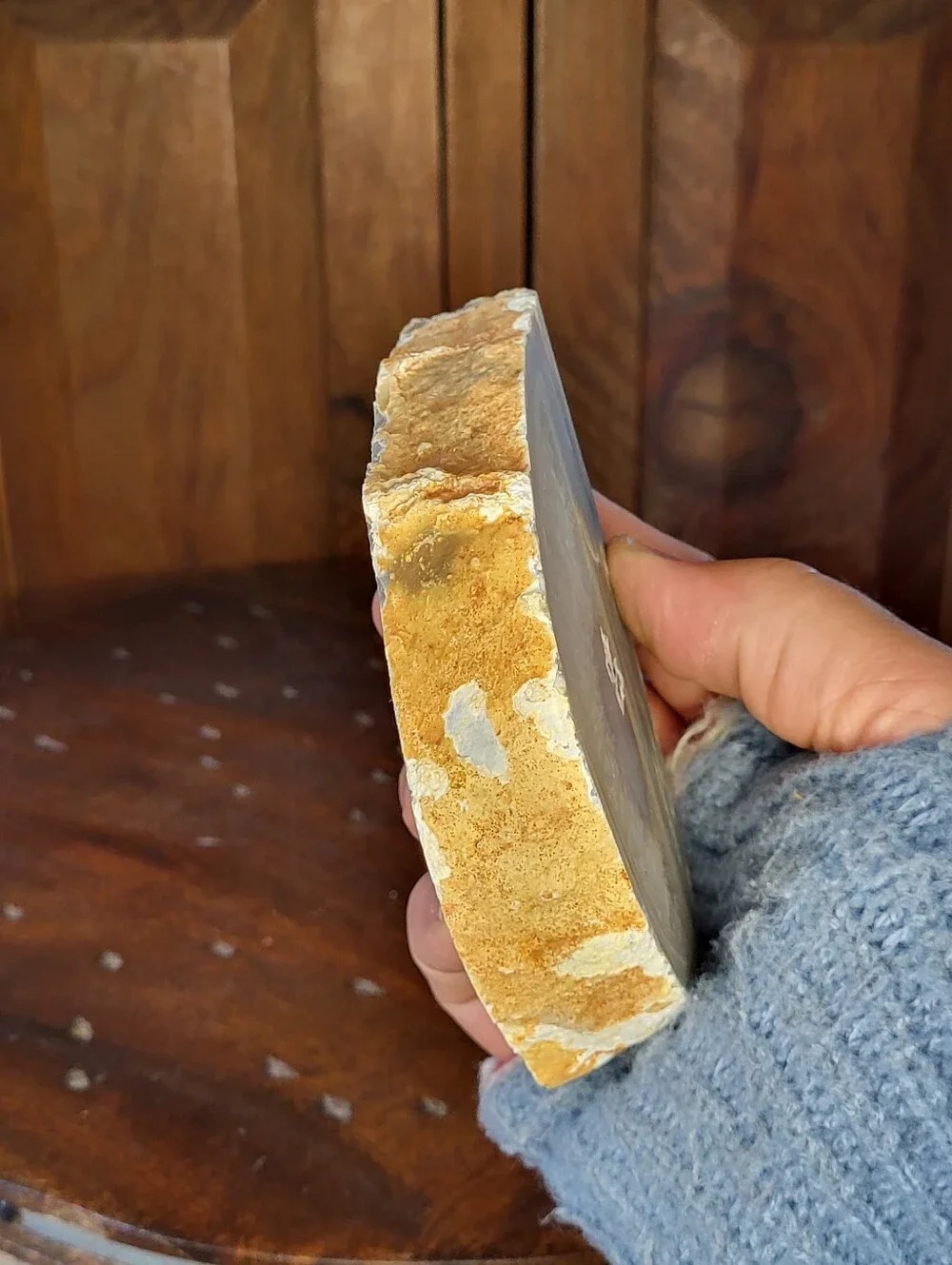 Polished Natural Agate Geode Slice - Picture 8 of 10